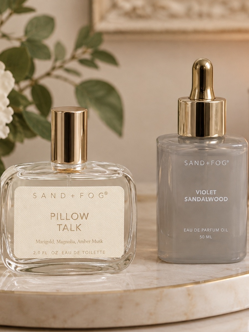 Violet Sandalwood Eau de Parfum Oil - Gray Bottle set